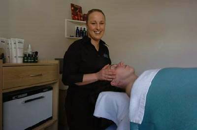 WHEN ONLY THE BEST WILL DO: Client Belinda Eaton receives a massage from award-winning therapist Sarah Barby.