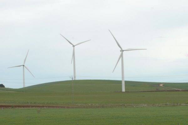 The controversial Waubra Wind Farm which includes 128 turbines.