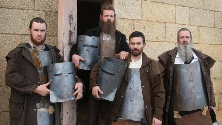 The Ned Kelly re-enactments gang. Photo: Ken Irwin