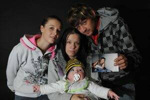 Family: Kerrie Patmore, Tanya Patmore, Riley Becker (7 months) and Gavin Yates. 