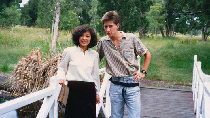 Sham marriage: Helen Liu with former husband David Schultz. Photo: Supplied