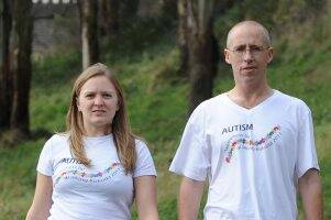 CHALLENGING: Stacy Shepherd and Paul Sheridan prepare to walk the Kokoda Track to raise awareness and funds for autism. Picture: Lachlan Bence