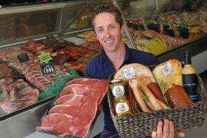 SPECIALTIES: Jay Jantzen from Meat N More, with his products. Photo: Kate Healy.