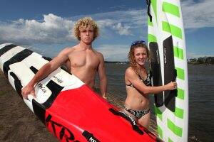 RIDING A WAVE OF SUCCESS: Ballarat siblings Nick and Sophie Thomas will compete in their first Australian Surf Life Saving Championships later this month. Picture: Adam Trafford