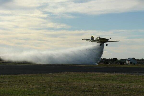 The Airtractor 802 at the Ballarat Airport. Picture: Zhenshi van der Klooster