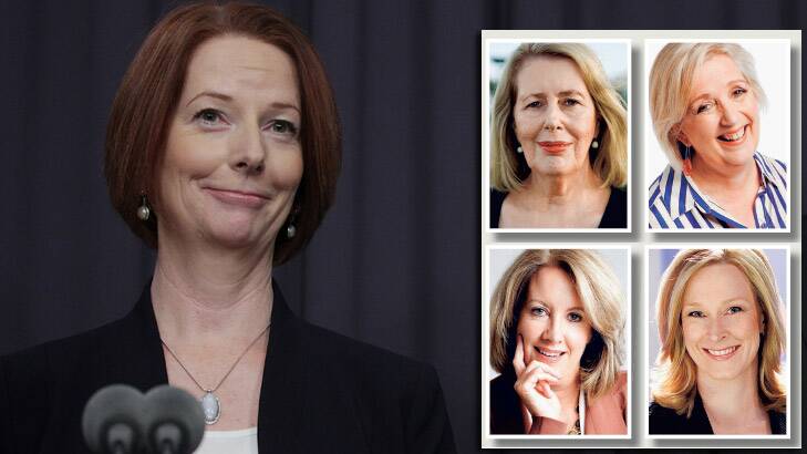 Leaders... (clockwise from main) Julia Gillard, Anne Summers, Jane Caro, Leigh Sales and Elizabeth Broderick.