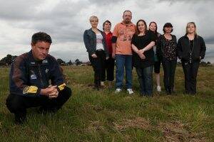 CONCERNS: Vickers St residents, from left, Sheldon Hamilton, Sarah Smart, Michaela Butcher, David Tierney, Kara Hodgson, Shae Niehus, Chris Bell and Rebecca Robertson are angry over a recent land rezoning. Picture: Adam Trafford