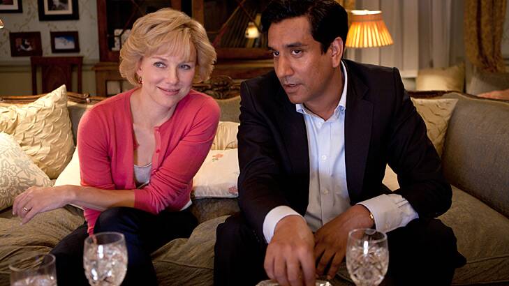 Naomi Watts as the Princess of Wales and Naveen Andrews as Dr Hasnat Khan in <i>Diana</i>. Photo: Supplied