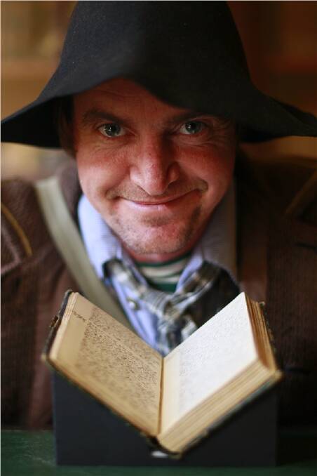 A MINER'S LIFE: Sovereign Hill's Mark Burnett takes a look at the 1855 diary which will go on show at the Gold Museum.