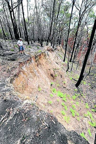 Discovery of old gold mining shafts, sluices, dams and puddling machines after recent controlled burns in the Creswick area removed the undergrowth that had covered them for many years. A rectangular european mineshaft