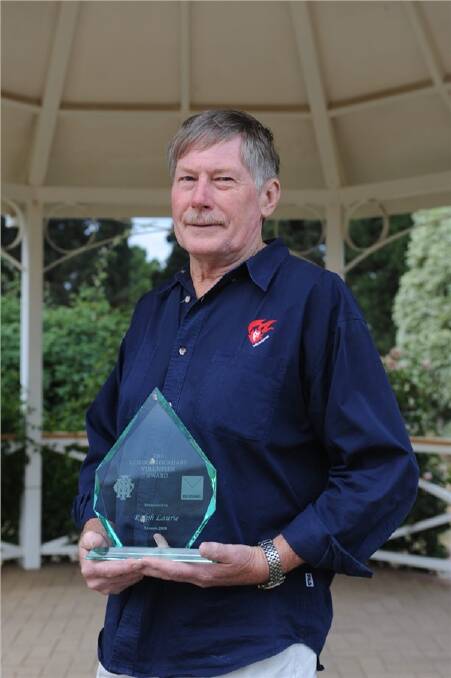 DEVOUT DEMON: Ballarat's Ralph Laurie, who was presented with the club's Gordon Lockhart Award as volunteer of the year at the Melbourne Football Club's annual general meeting this month.