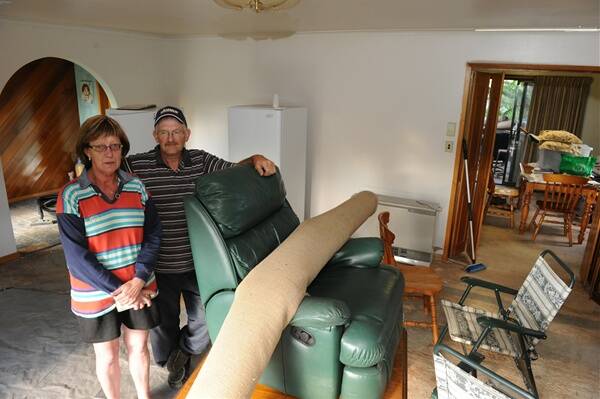 Leigh and Joe Baker of Delacombe have been flooded twice in the last few weeks.