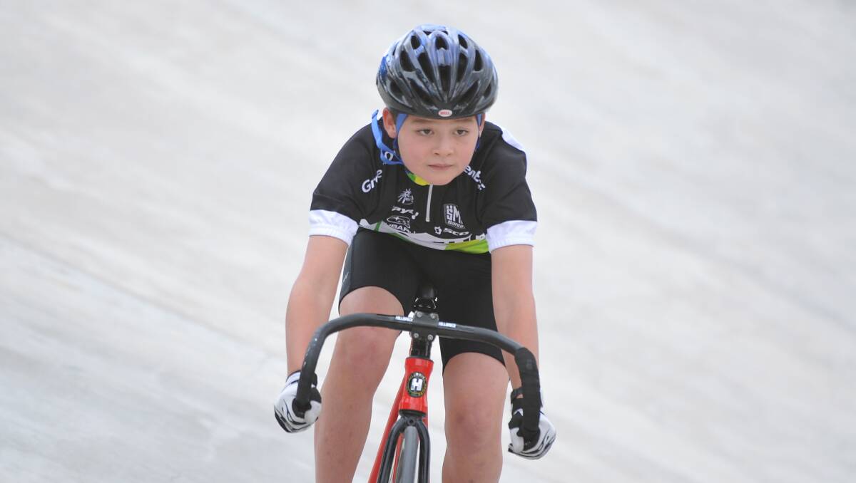 Track Tackers cycling. 11 year old Ollie Meakin. Pic Lachlan Bence.
