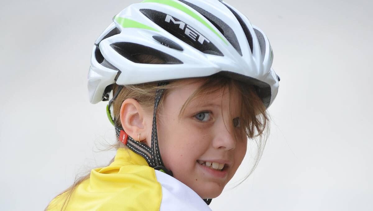 Track Tackers cycling. 9 year old Shannon Craggill. Pic Lachlan Bence