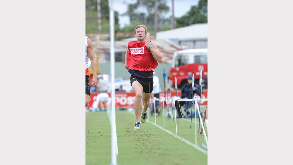 Stawell Gift Heats. Matthew Wiltshire. PICTURE: LACHLAN BENCE