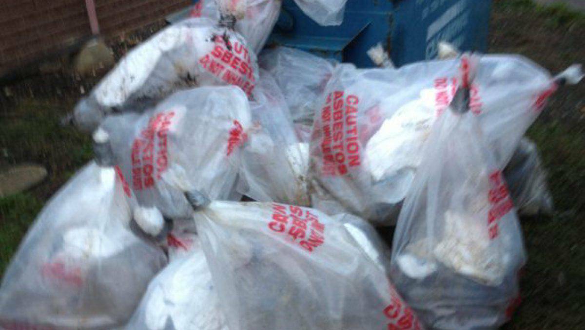 Bags of asbestos found dumped outside a Ballarat telephone exchange earlier this month.