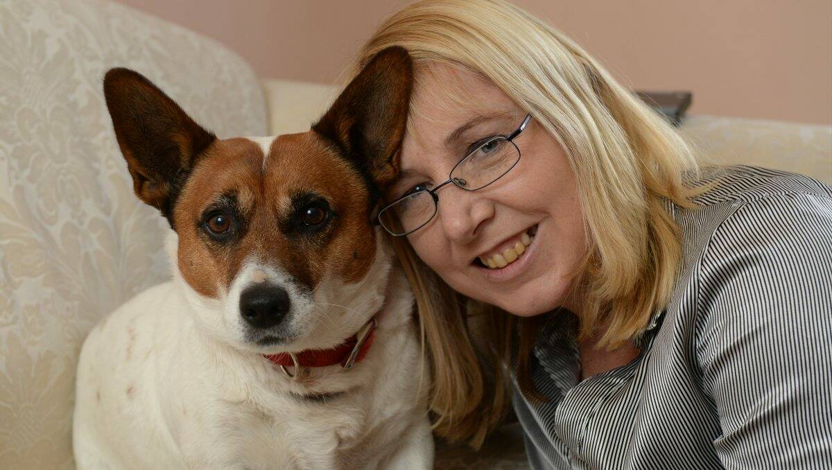 TOP DOG: Fiona Henderson with her dog Bubbles, a candidate for The Courier’s upcoming Faithful Friends publication. PICTURE: KATE HEALY