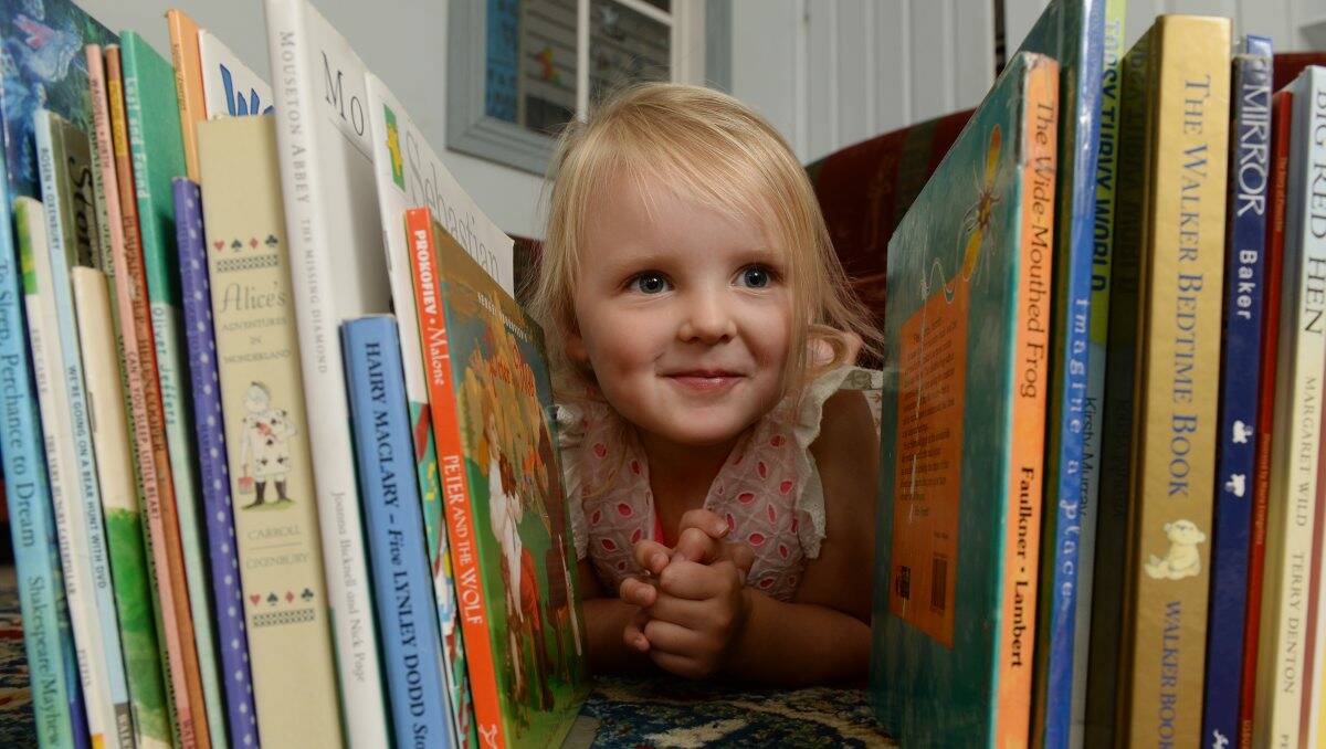 Lifetime of learning: Elsa Duffy, 3, is one Ballarat child who enjoys the world of books. PICTURE: KATE HEALY