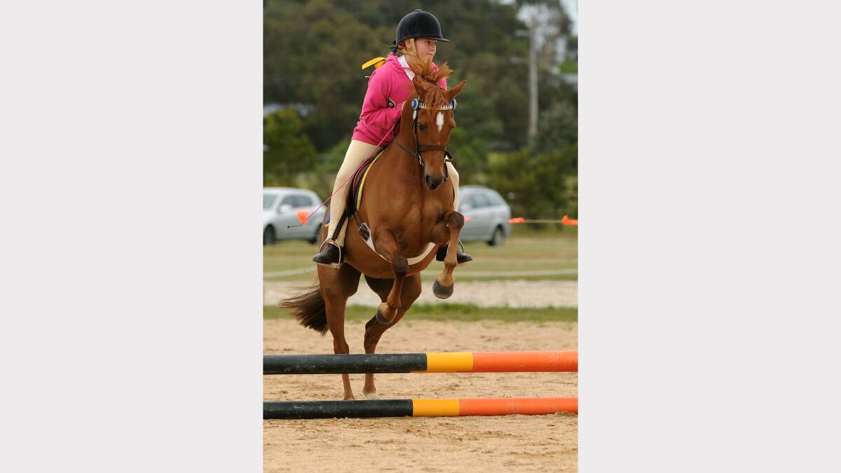 Smythesdale and District Pony Club Fun Day. Charlotte Oberlin 12 (Show Jumping) Picture: Justin Whitelock 