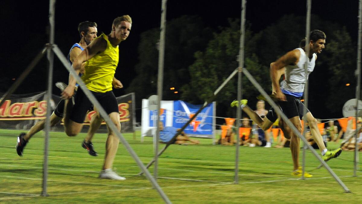  Nathan Riali wins the 70m Open Final. Picture: Justin Whitelock 