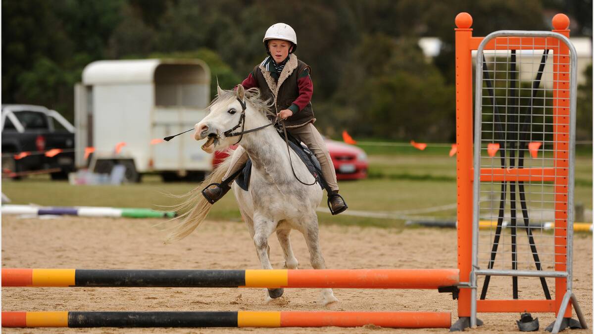 Smythesdale and District Pony Club Fun Day. Lachlan Wills 9 (Show Jumping) Picture: Justin Whitelock 