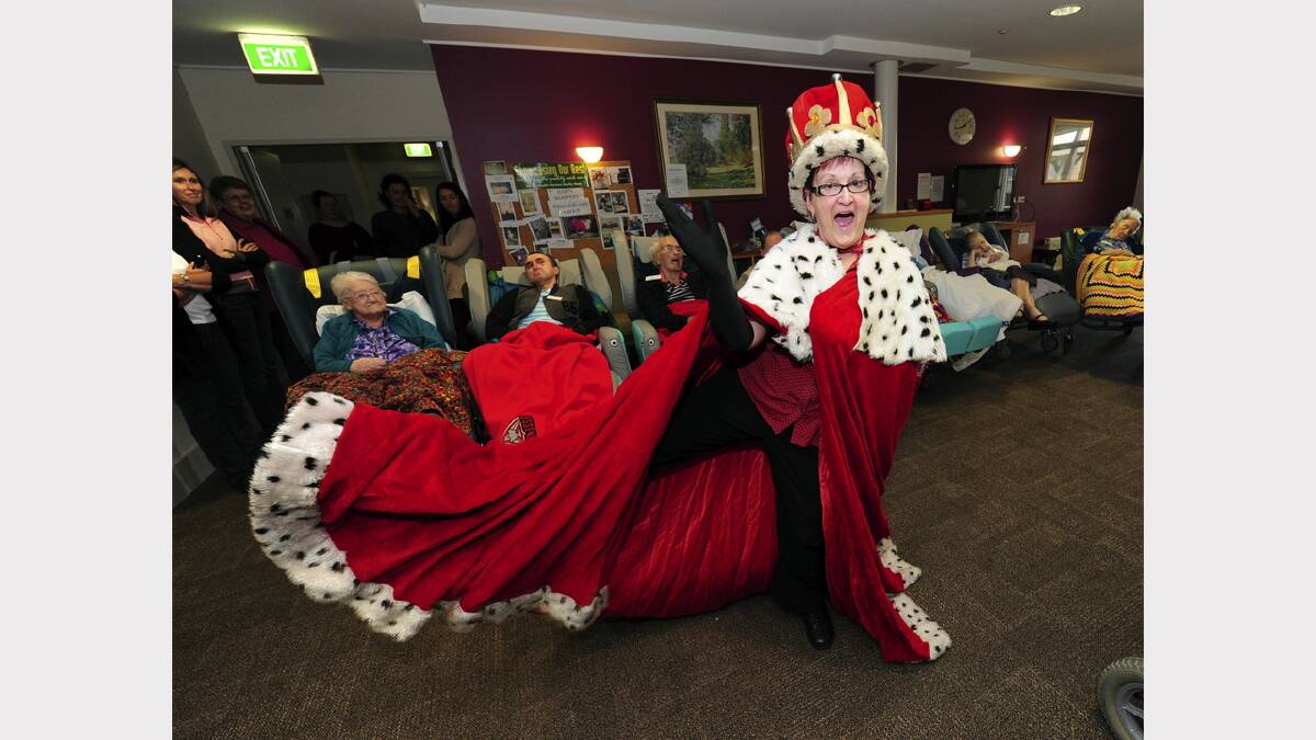  The Geoffrey Cutter Centre  having a high tea to celebrate the Queen's Birthday. The Queen (aka Cheryl Keating). PHOTO: JEREMY BANNISTER