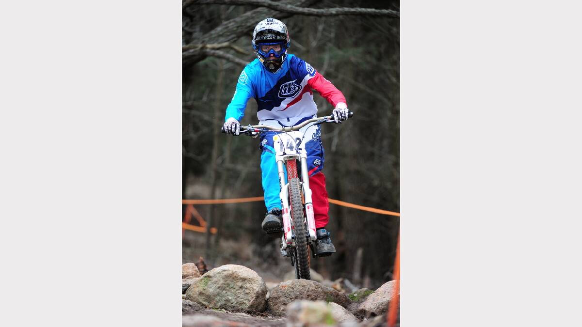 2013 King of Ballarat Downhill Mountain Bike racing. Sam Madzia (C Grade) PICTURE: JEREMY BANNISTER