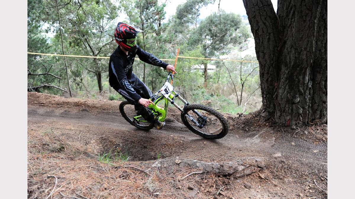 2013 King of Ballarat Downhill Mountain Bike racing. Daniel Paulazzo (C Grade) PICTURE: JEREMY BANNISTER