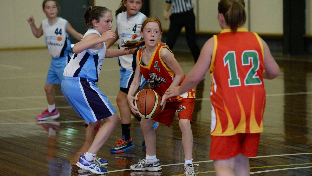 12A Girls Basketball. Sarah White, Phoenix and Ella Hansen, Celtic Tigers. PIC: KATE HEALY