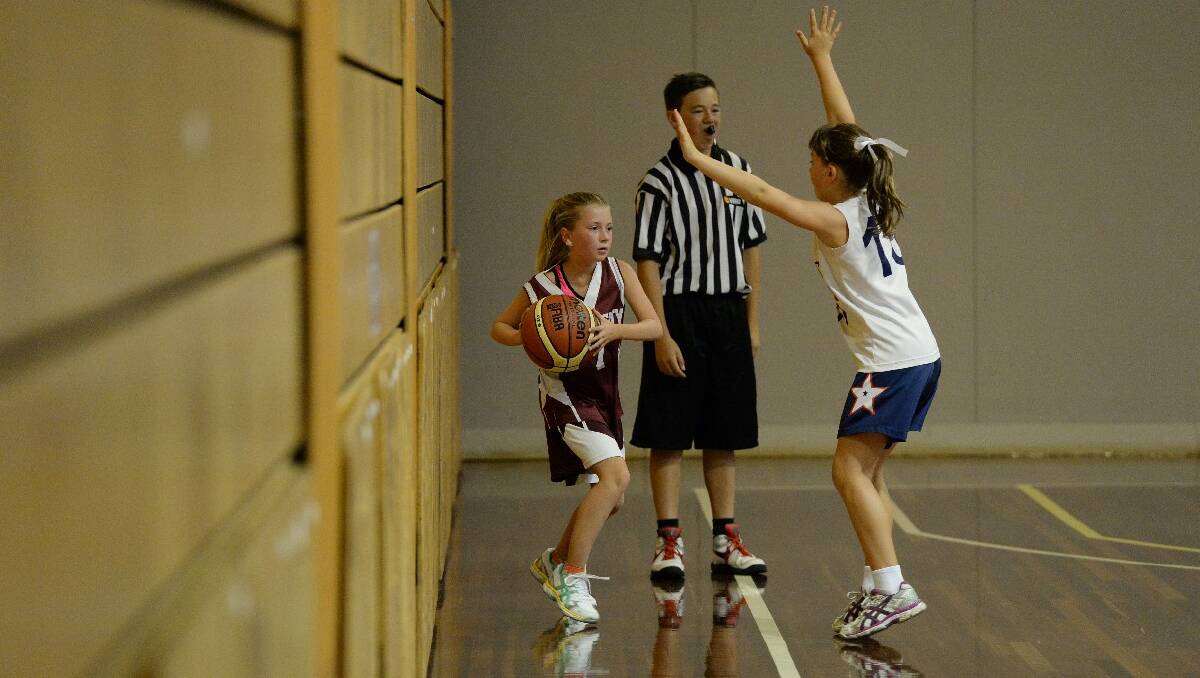 12A Girls Basketball. Chelsea Grylewicz, Exies Acmy and Charlotte Dolan, Saints Fever. PIC: KATE HEALY