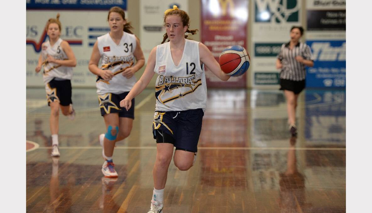 Junior Basketball Tournament. Under 16A girls - Ballarat Blue v Ballarat Gold. Keely Bengtson (Gold). PICTURES: KATE HEALY