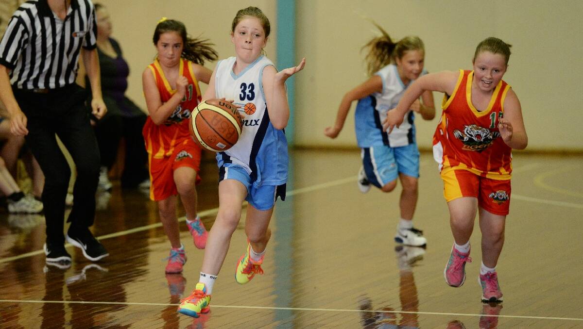 12A Girls Basketball. Amity Taylor, Celtic Tigers, Giulia Dunne, Phoenix and Abby Clyne, Celtic Tigers. PIC: KATE HEALY