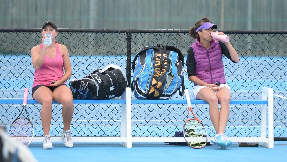 Ballarat Open Gold AMT Tennis Tournament. Nives Baric and Su-wei Hsieh. PIC: KATE HEALY