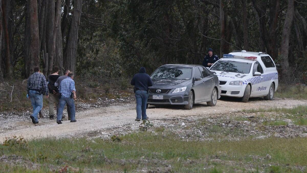 Police arrest a man after a police pursuit in Mt Clear.