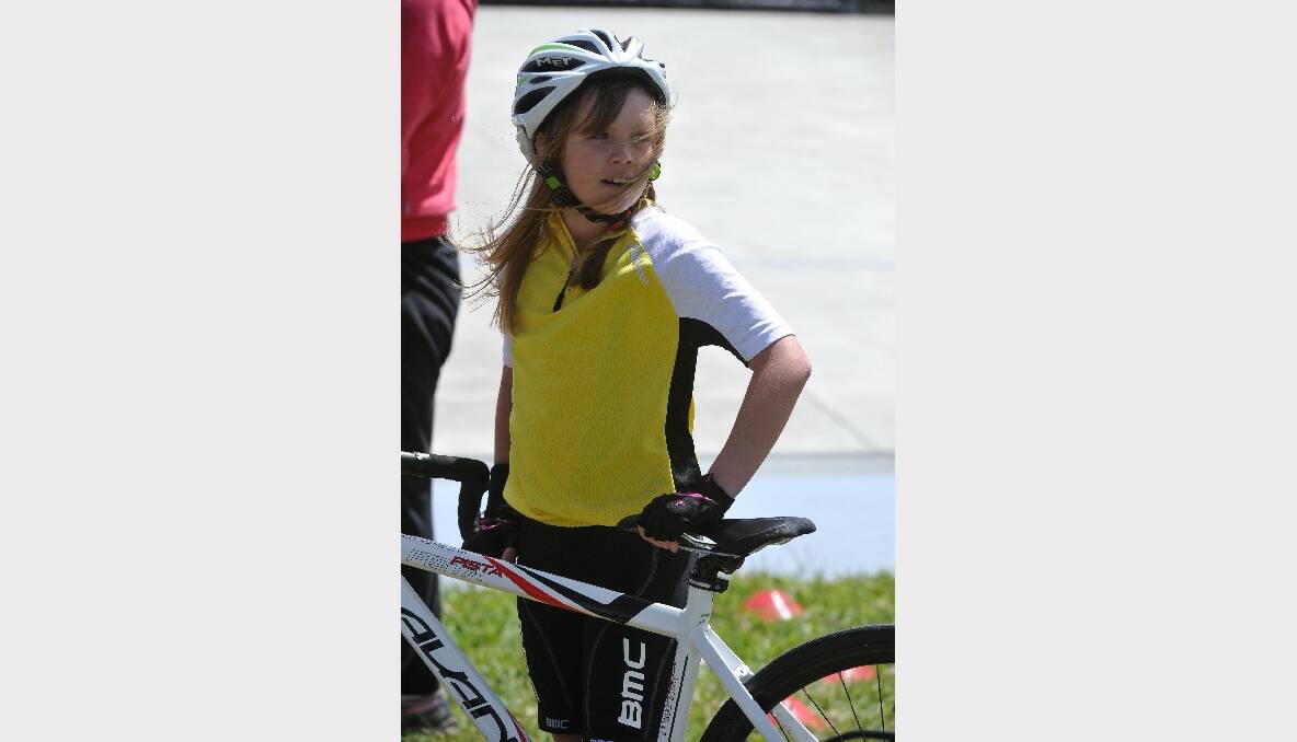 Kids Cycling at the Sebastopol Velodrome  9 year old Shannon Craggill. Pic Lachlan Bence