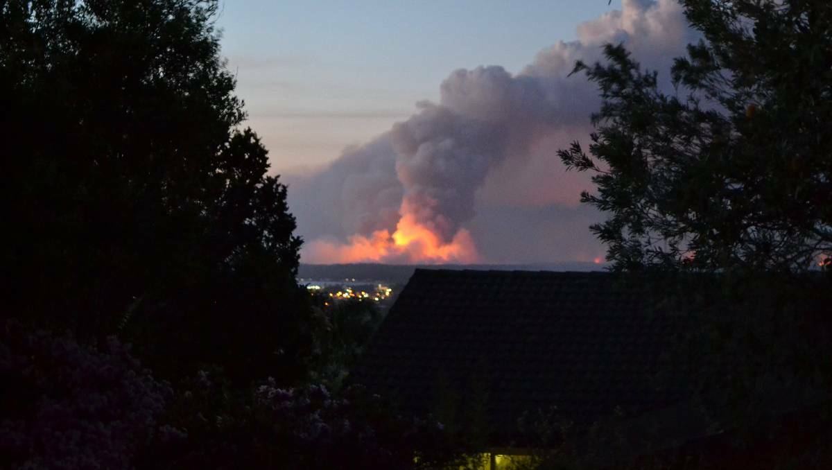 A reader photo submitted by Matt Chapman from Transit Hill on Saturday of fires burning in the Port Macquarie region.