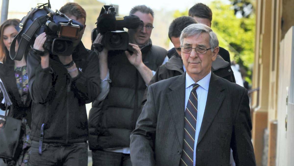 Former Gunns chairman John Gay leaving the Launceston Supreme Court on Thursday, after being fined $50,000 for insider trading.