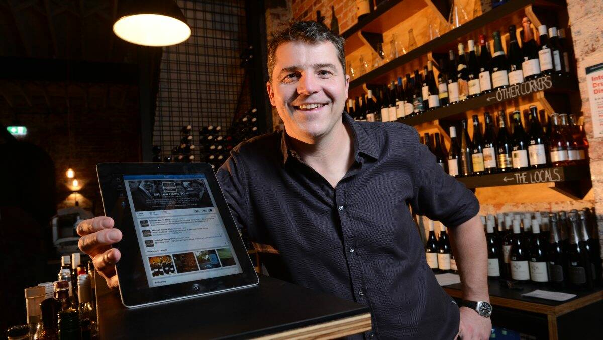 CONNECTED: Mitchell Harris Wines part owner Craig Mitchell regularly uses social media to promote his business. PICTURE: ADAM TRAFFORD