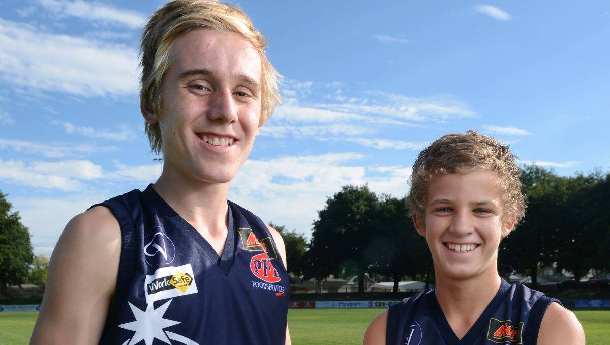 LINE-UP: Ballarat’s Ollie Nash and Luke Wynd are hopeful of being selected to represent the region at Cazalys Stadium in Cairns and Tony Ireland Stadium in Townsville. PICTURE: ADAM TRAFFORD