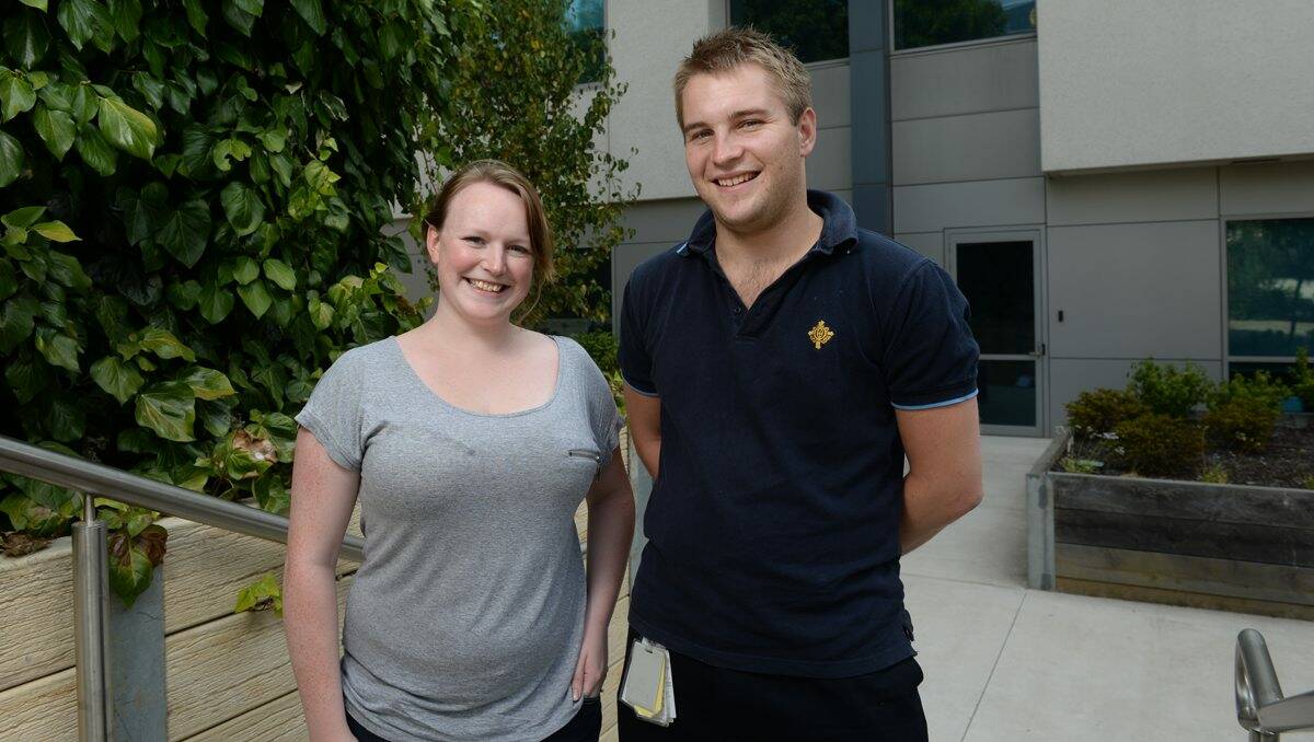 Program: Cathy Milner and Daniel Mengler at the ceremony yesterday. PICTURE: ADAM TRAFFORD