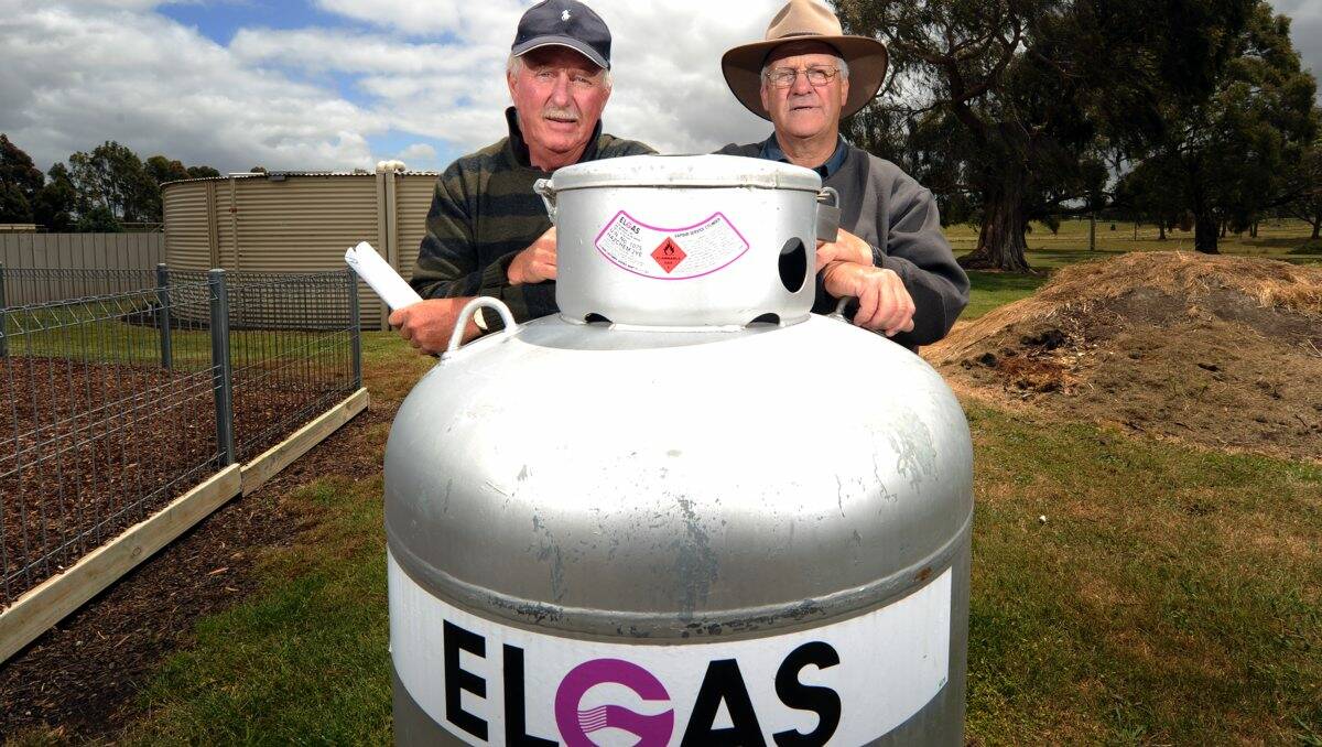 FRUSTRATED: Ian Martin and Geoff Fraser from the Invermay Progress Association say residents were promised natural gas two years ago, but it never happened. PICTURE: JUSTIN WHITELOCK