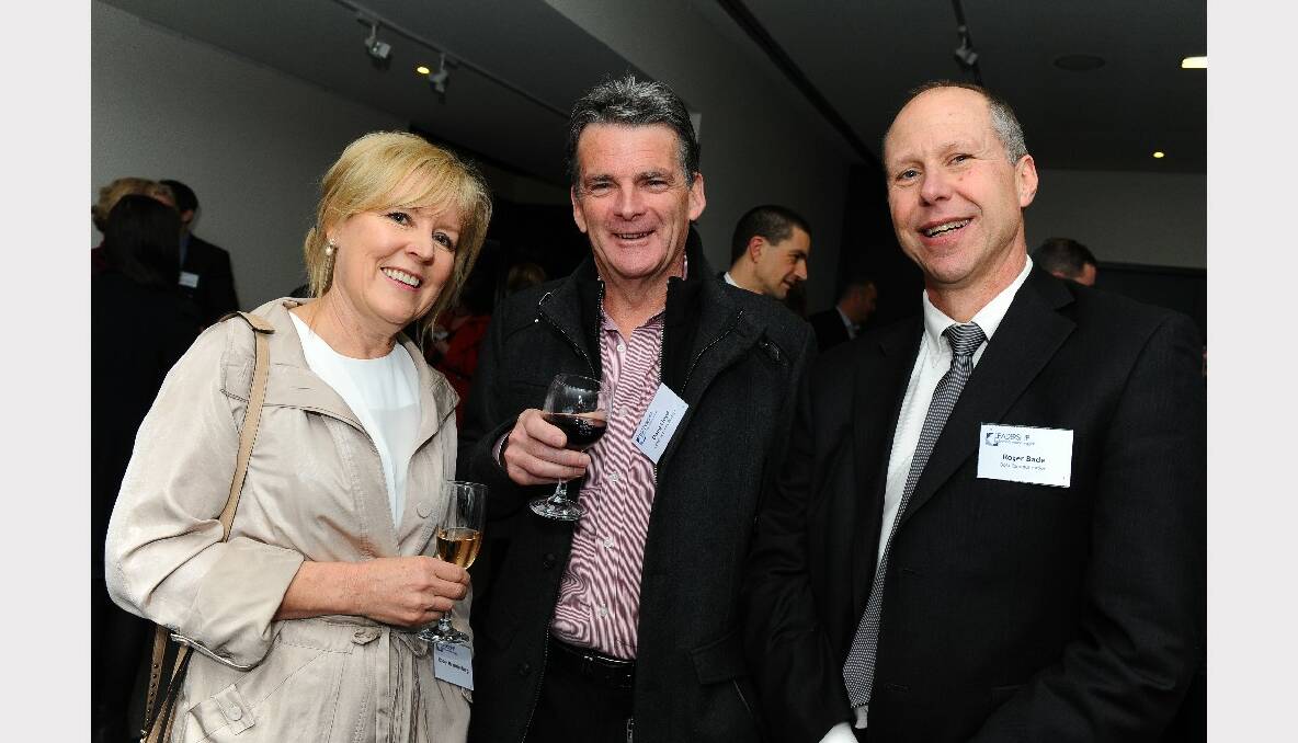 Robyn Brandenburg (Leadership Ballarat & Western Region), Doug Lloyd (Leadership Ballarat & Western Region Learning Partner) and Roger Bade (Bode Communications) 