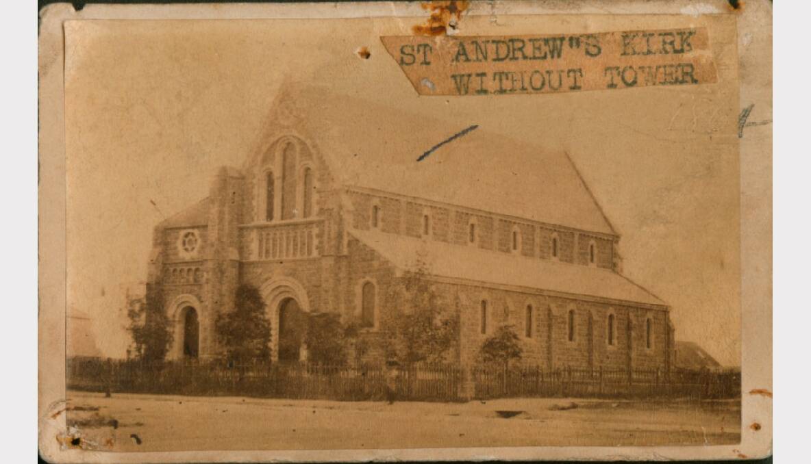St Andrew's Kirk, without the tower, 1864. SOURCE: THE BALLARAT HISTORICAL SOCIETY.