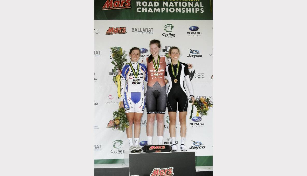 Ailie McDonald wins the U/23 Womens Time Trial. PICTURE: CRAIG HOLLOWAY.