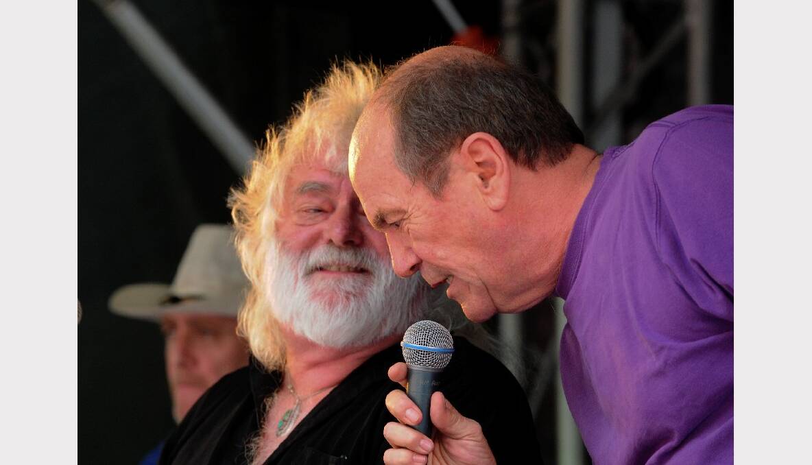 Brian Cadd and Glen Shorrock. PICTURE: JEREMY BANNISTER