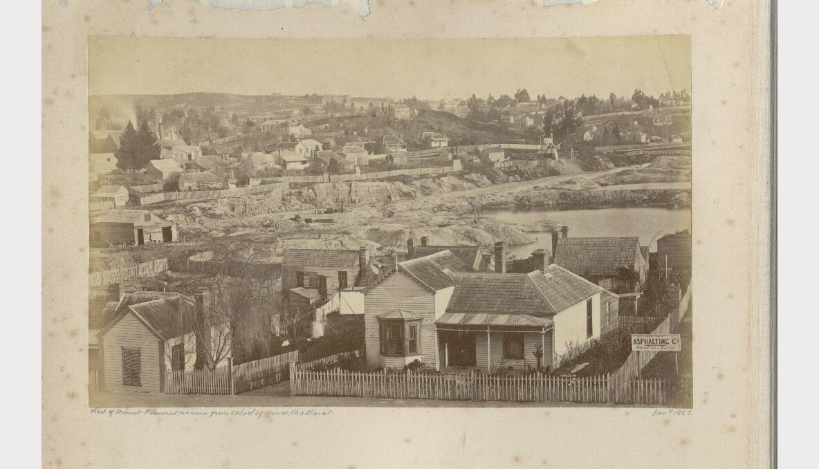 Mount Pleasant, as seen from the School of Mines, January 1883. SOURCE: GOLD MUSEUM, SOVEREIGN HILL.