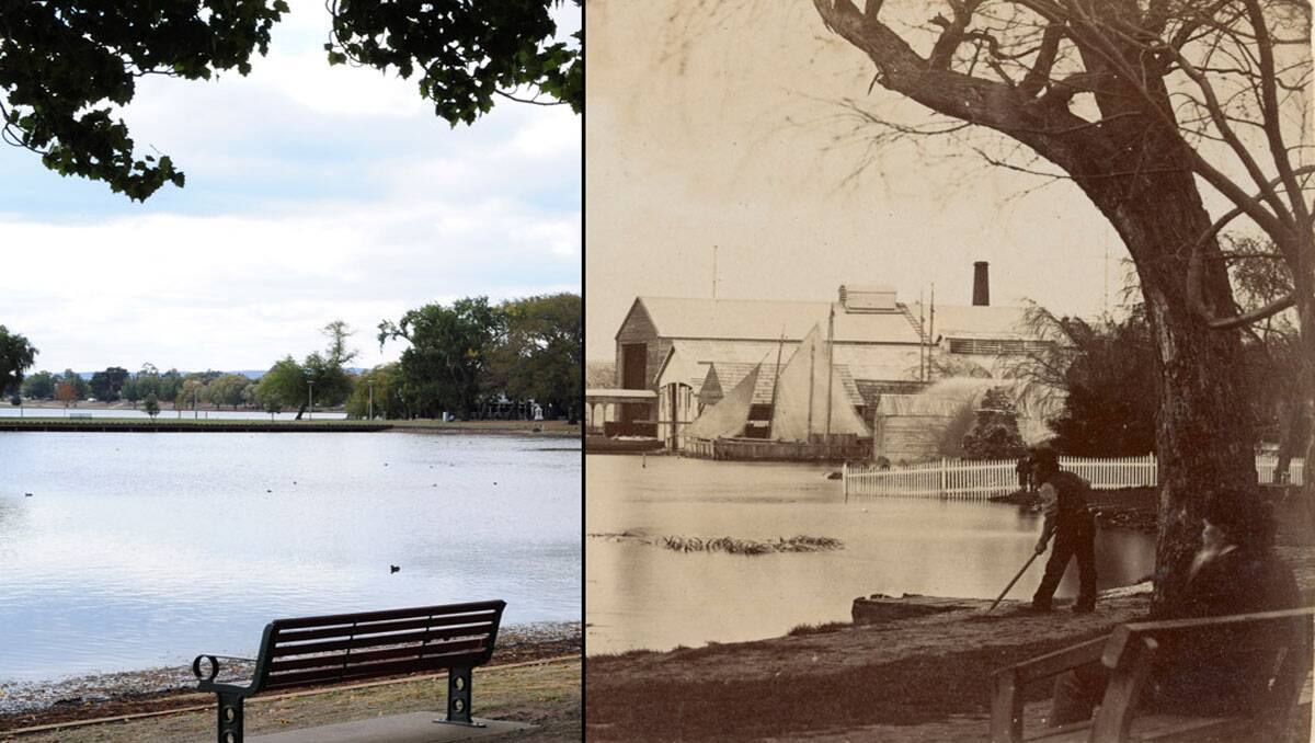Lake Wendouree today and in its yesteryear.