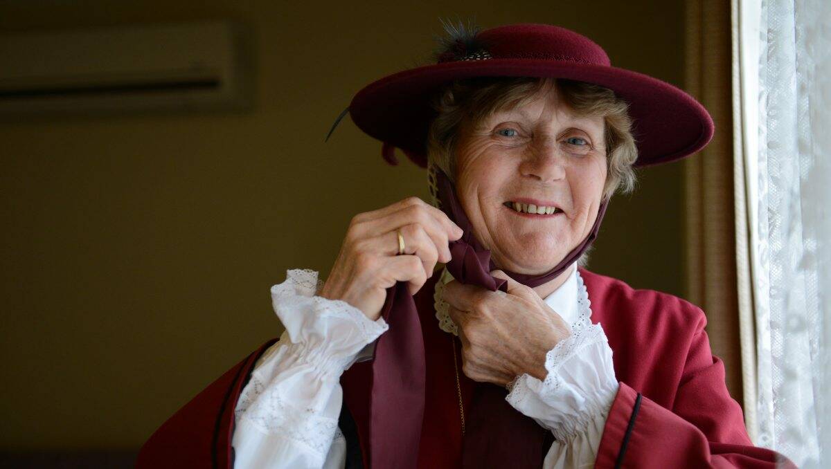 STEPPING BACK IN TIME: Sovereign Hill volunteer Leonie Balfour. PICTURE: ADAM TRAFFORD.