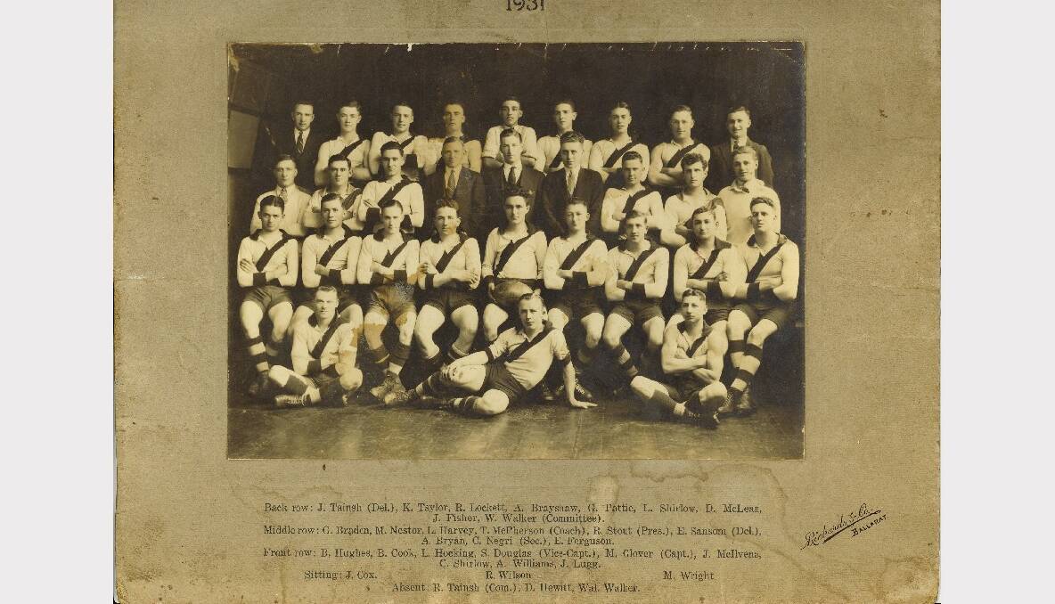 The Wendouree Football Club in 1931. SOURCE: GOLD MUSEUM, SOVEREIGN HILL.