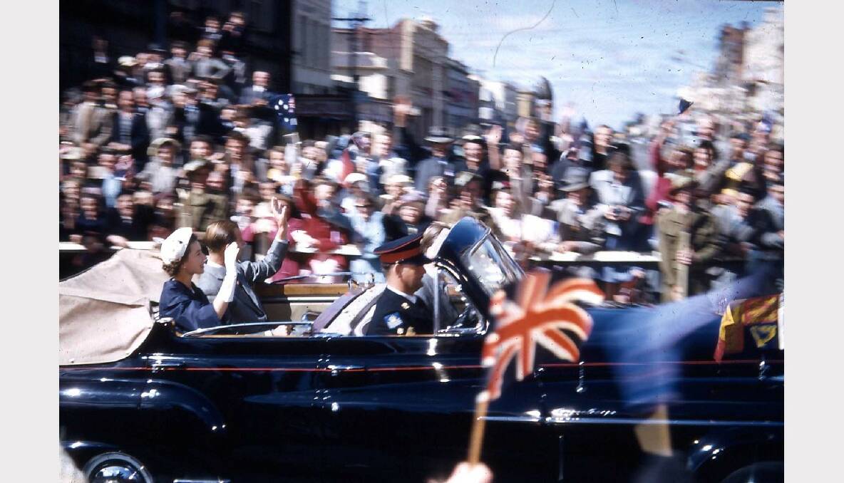 The Queen on her visit to Ballarat. SOURCE: GOLD MUSEUM, SOVEREIGN HILL.